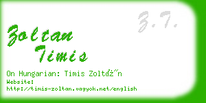 zoltan timis business card